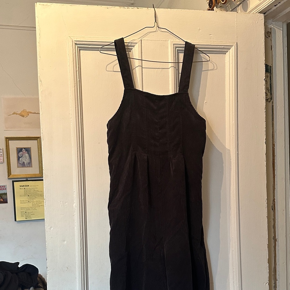 Elegant Black Corduroy overalls